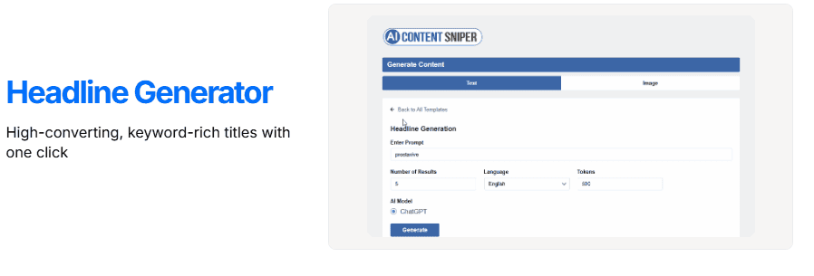 AI Content Sniper Headline Generator