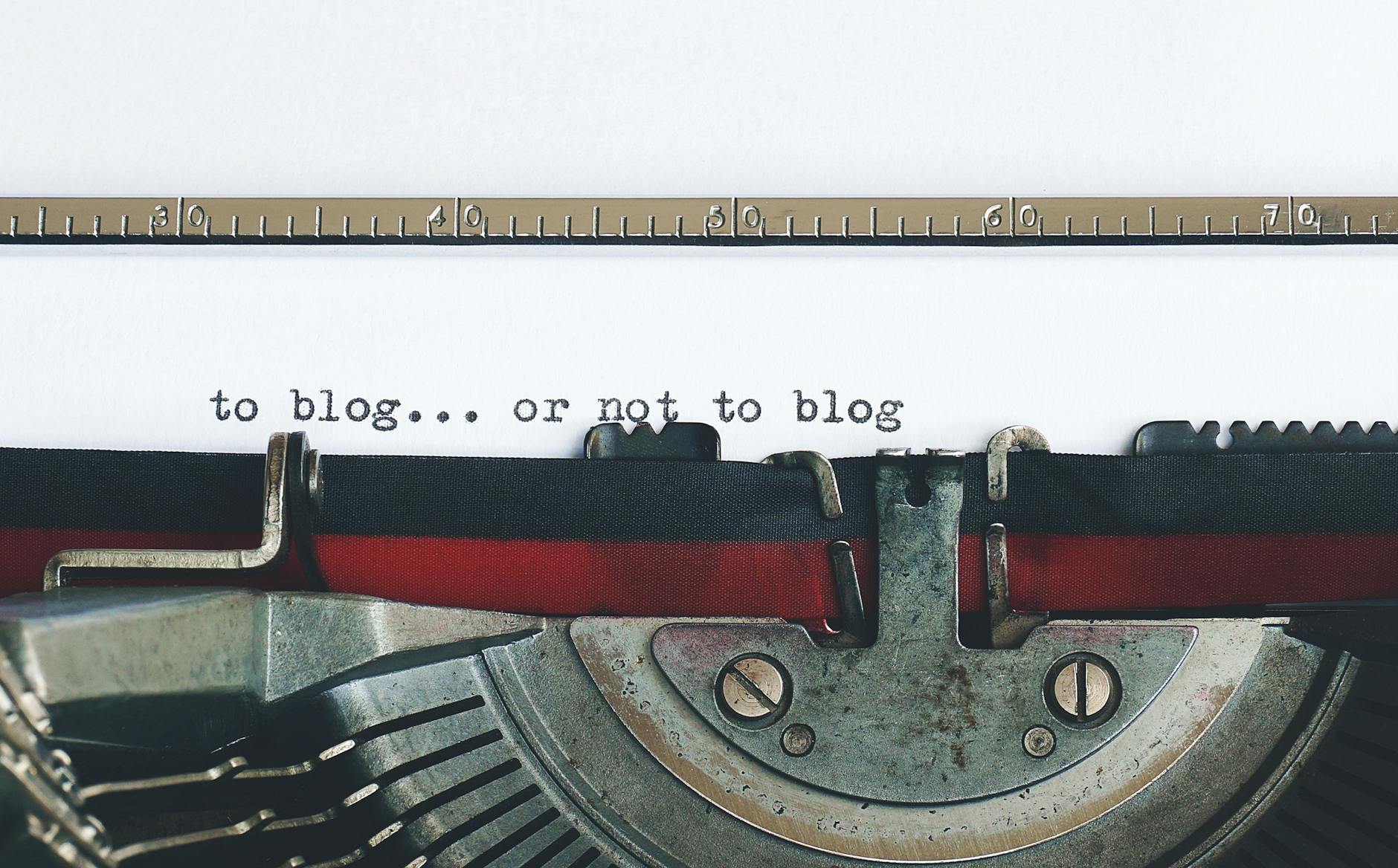 Classic Typewriter To blog or not to blog.